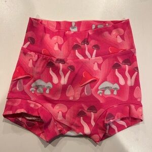 Pink Mushroom Print baby bummies / shorts 12-18m Shorts